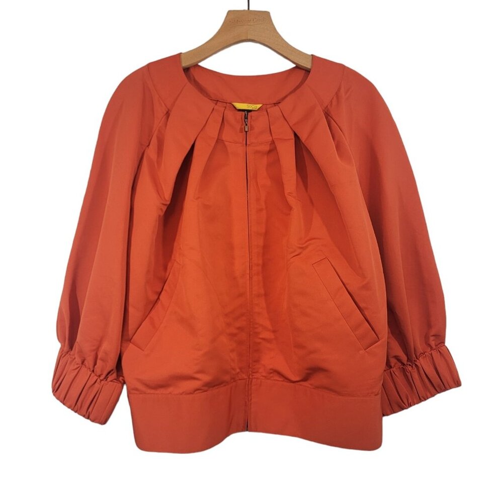 Soca ST JOHN Jacket SoCa PF 09 GR 1 Bright Orange Zip Up Sz M Designer Classic